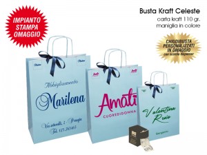 BUSTE IN CARTA KRAFT CELESTE 